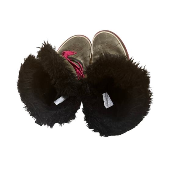 Sorel Winter Carnival Snow Boots Women’s 6 Olive Green Suede Fur Waterproof - Picture 5 of 10